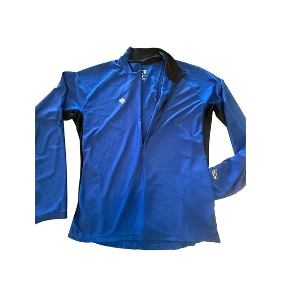 Mountain Hardwear Men's Blue & Black  1/2 Zip Sweatshirt Long Sleeve Size L - Picture 2 of 7